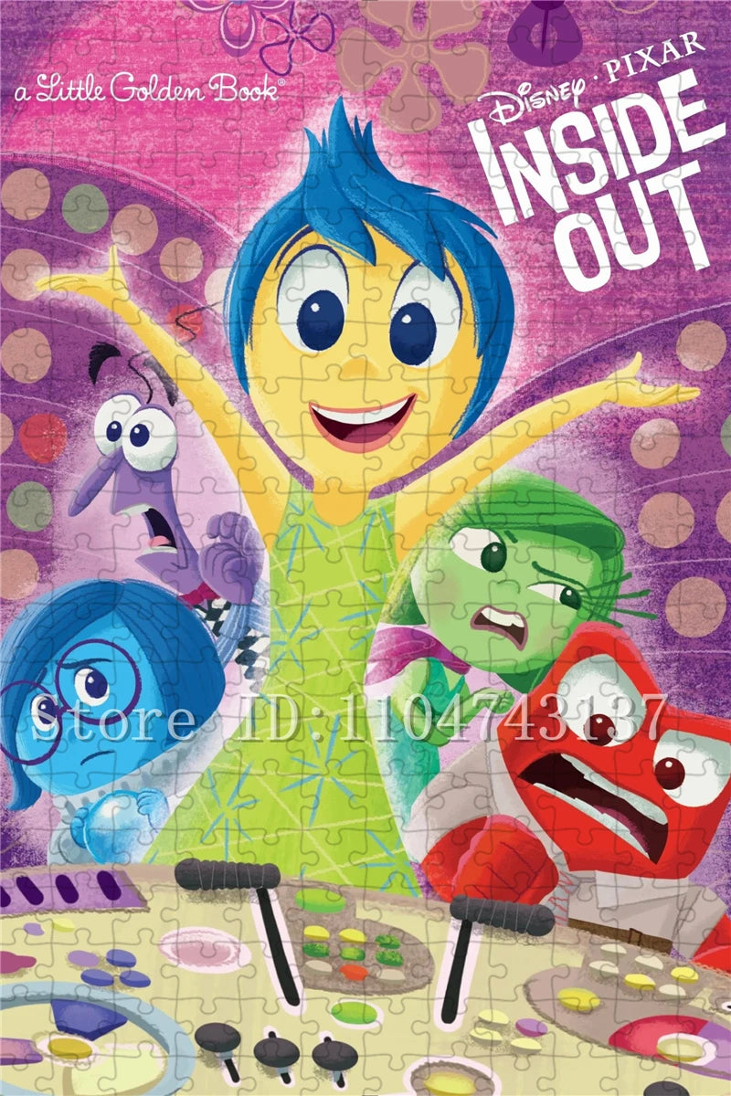 Disney Inside Out Jigsaw Puzzles 108/300/500/1000 Pieces Cartoon Movies Puzzles Parent-Child Interactive Game Toys