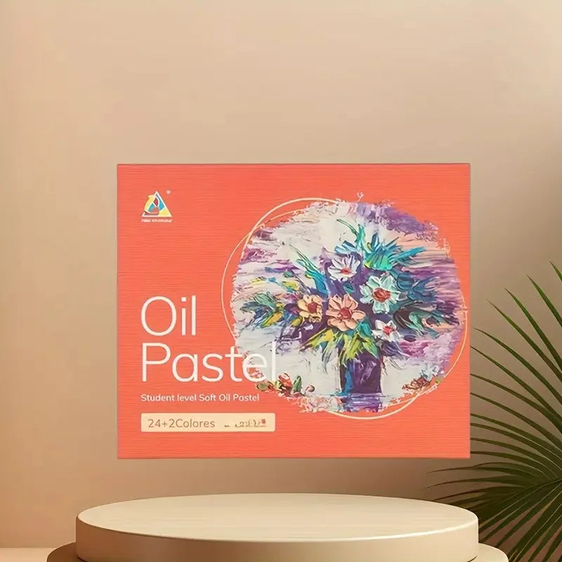 Soft Oil Crayons Premium 1 Set in 48 Classic & Macaron Colors , Medium Nib, Bright Cream Texture for Art Painting,Oil Painting