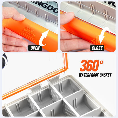 Kingdom Fishing Tackle Box 2 Sizes  Multifunction Tackle Trays Organizer with Removable Dividers Fishing Lure Box