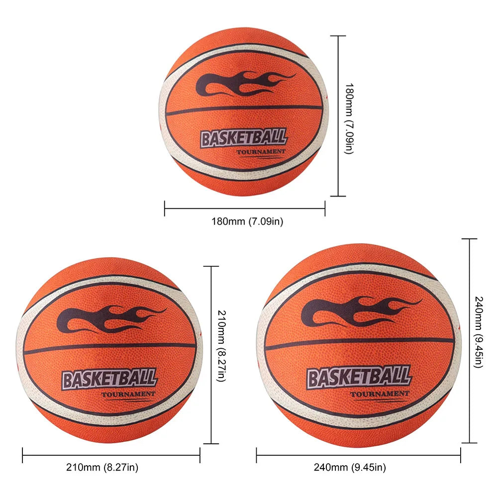 18/21/24cm Silent Basketball High-Resilience Training Foam Ball Size 3/5/7 Dribbling Basketball for Various Indoor Activities