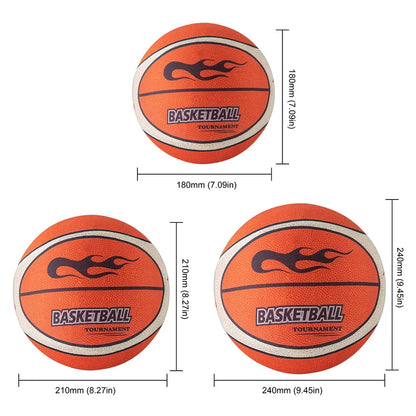 18/21/24cm Silent Basketball High-Resilience Training Foam Ball Size 3/5/7 Dribbling Basketball for Various Indoor Activities