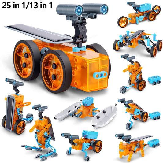 25 in 1 Solar Robot Kit Toys for Kids Boys Educational Toy DIY STEM Science Experiment Gadgets Electric Robotics Kits Gifts