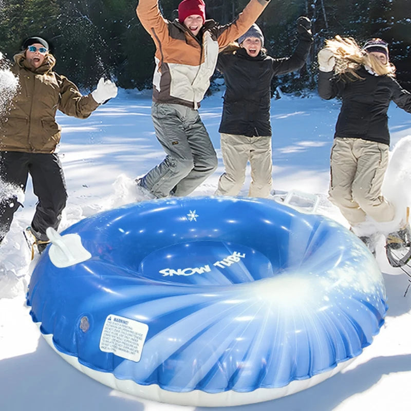 1PC Snow Sledge Inflatable Ski Ring PVC Sledding Tube Thicken Snow Tubing Winter Snow Tube with Handle Skiing Accessories