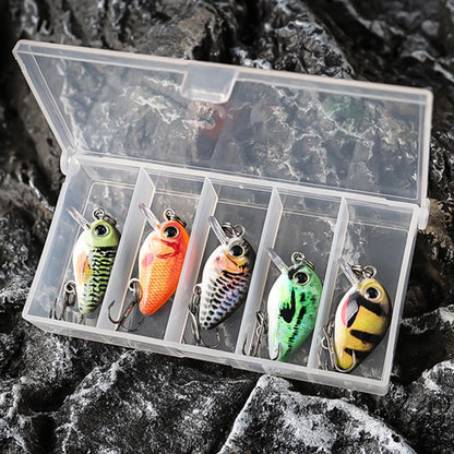 5pcs Mini Crankbait Fishing Lure 30mm 2g Floating Wobbler Artificial Hard Bait Fishing Bait for Pike Walleye Bass