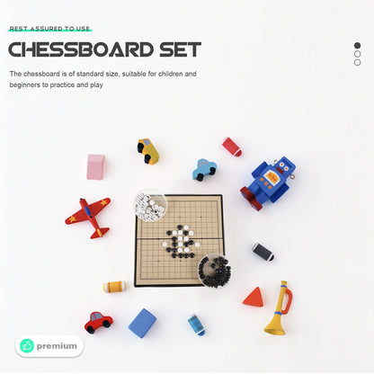 Game Boards for Adults Chess Kit Checkerboard Go Portable Chinese Plastic Games Checkers