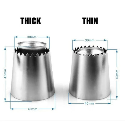 1/2pcs Cookie hollow flower mouth Stainless steel Romeo flower pastry nozzle Cake tools Decorative nozzle set Baking accessories