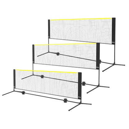 SucceBuy 10-17FT Badminton Net Height Adjustable Volleyball Net Wide Foldable Pickleball Net Portable Easy Setup Tennis Net Set