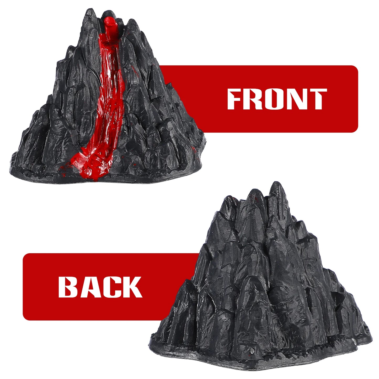 10 Pcs Volcano Model Toy Artificial Decorations Plastic Simulation Adornments Models Toys