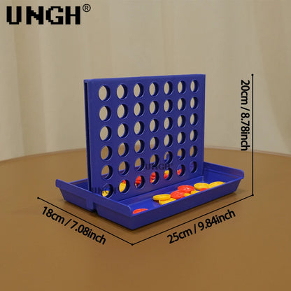 UNGH Foldable Connect 4 in A Line Board Game Classic Party Bingo Chess Family Game Toy Educational Toy for Kids Children