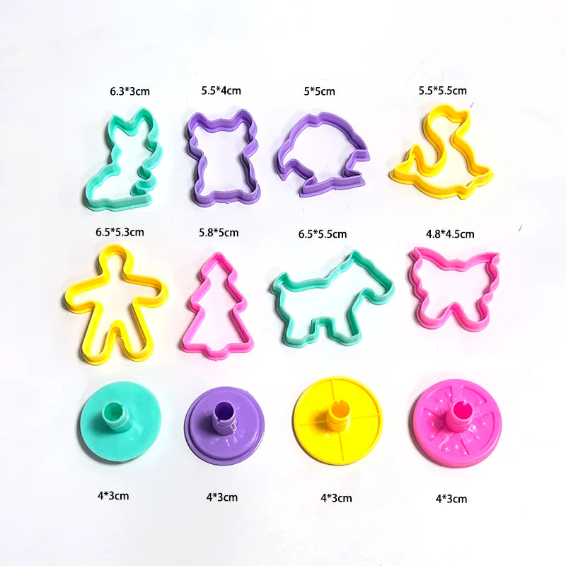 25-32pcs Play Dough Accessories Set Playdough Tools with Various Plastic Molds Rolling Pins Cutters Clay Model for Children Kids