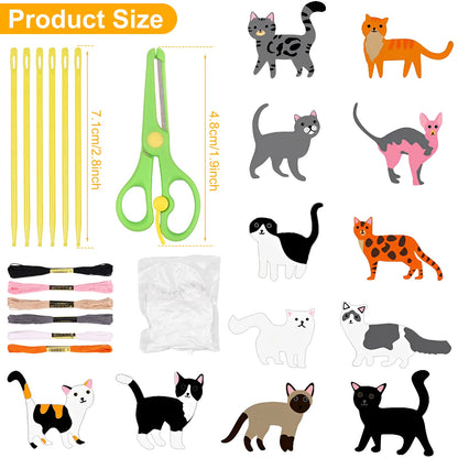 Woodland Animals Craft Kit Forest Creatures DIY Sewing Felt Plush Animals for Kids Early Educational Sewing Sensory Development