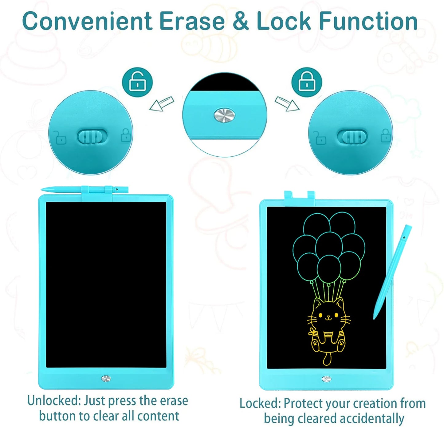 10 inch LCD Drawing Tablet Writing Board Montessori Educational Toys For Kids Students Magic Blackboard Halloween/Christmas Gift