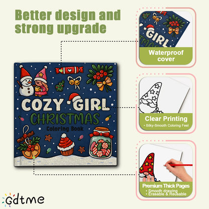 COZY GIRL CHRISTMAS Coloring Book Montessori Gift Educational Graffiti Painting Book Drawing Games Toys Christmas Perfect Gifts