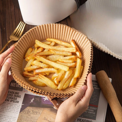 50PCS/set of Special Food-grade Oil-absorbing Paper Pad for Air Fryer Baking Round Paper Tray