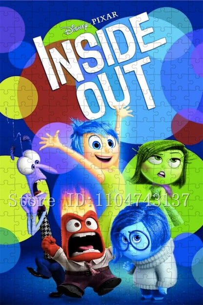 Disney Inside Out Jigsaw Puzzles 108/300/500/1000 Pieces Cartoon Movies Puzzles Parent-Child Interactive Game Toys