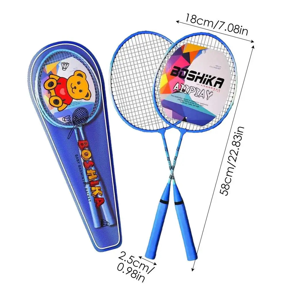 portable Badminton Set 1 Pair Lightweight Backyard Games Badminton With Carrying Bag And 3 Badminton Balls Team Sports Equipment
