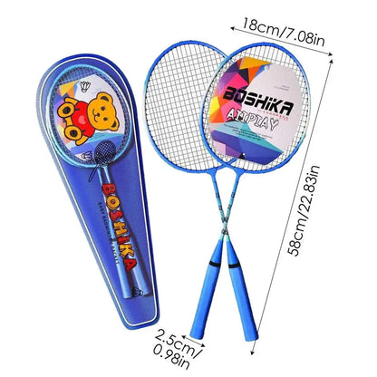portable Badminton Set 1 Pair Lightweight Backyard Games Badminton With Carrying Bag And 3 Badminton Balls Team Sports Equipment