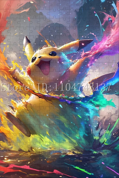 Pokemon Fantasy Jigsaw Puzzles Anime Character Pikachu Charmander Puzzles Intelligence Game Toys