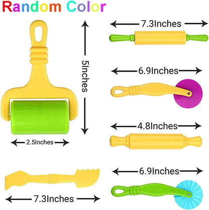 Playdough Molds Dough Accessories Handicraft Toys Cutter Roller Hat Eyes Nose Plasticene Models Kindergarten Kids DIY Crafts