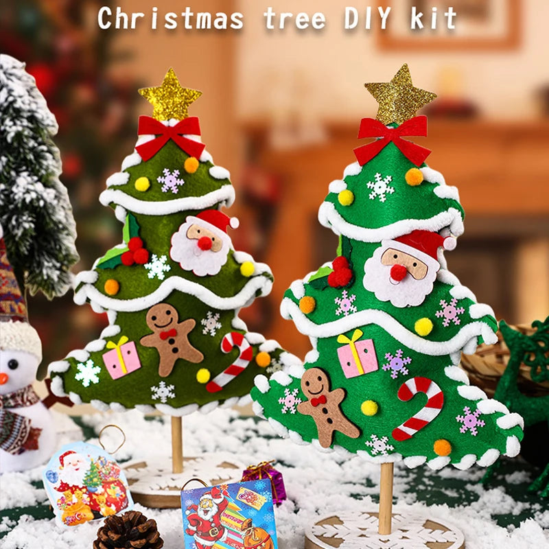 DIY Christmas Tree Crafts Kits for Children Christmas Decoration Handmade Toys Puzzle Craft Kit Toys Christmas Gifts for kids