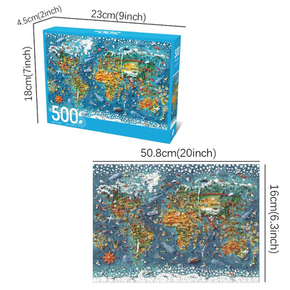 Jigsaw Puzzles for Adults/Kids 500 Pieces Group Jigsaw Puzzles Families Games Toy for Home Art Decor Puzzles 15" x 10"