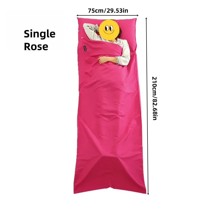Outdoor travel sleeping bag portable ultra-thin hotel hotel soiled cotton sleeping bag liner sheet summer camping sleeping bag