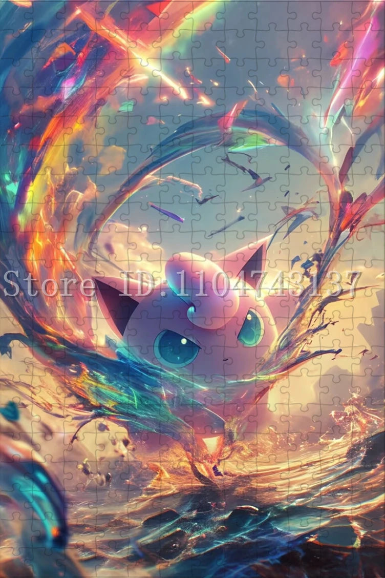 Pokemon Fantasy Jigsaw Puzzles Anime Character Pikachu Charmander Puzzles Intelligence Game Toys