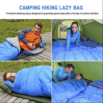 Envelope with Cap Sleeping Bag, Spring Summer Autumn Outdoor Travel Bag, Adult Camping Single Sleeping Bag 210*75CM 5-20 Degree