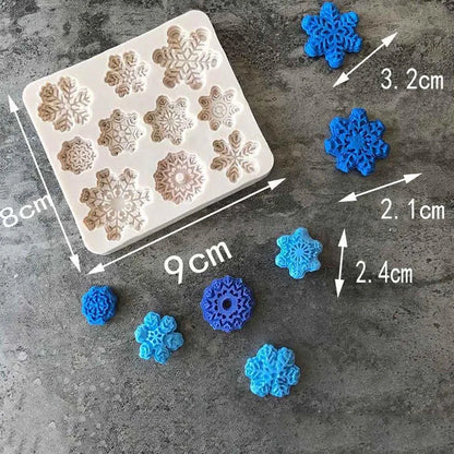 Christmas snowflake shape mould, can make cakes, can be stuffed with playdough, can be stuffed with snow,Snowflake making