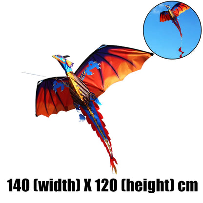 3D Dragon100M Kite Single Line With Tail Outdoor Sports Fun Toy Family Parent-child Interaction  Rainbow Kite