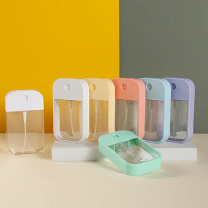 Portable Square Perfume Spray Bottle 45ml Alcohol Watering Hand Sanitizer Refillable Silicone Set Makeup Atomizer For Traveling