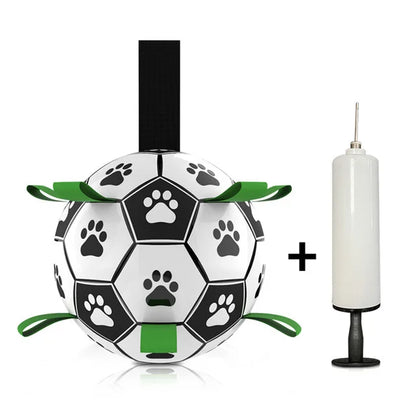 Dog Toy Interactive Pet Football Toys with Grab Tabs Dog Outdoor training Soccer Pet Bite Chew Balls for Dog accessories