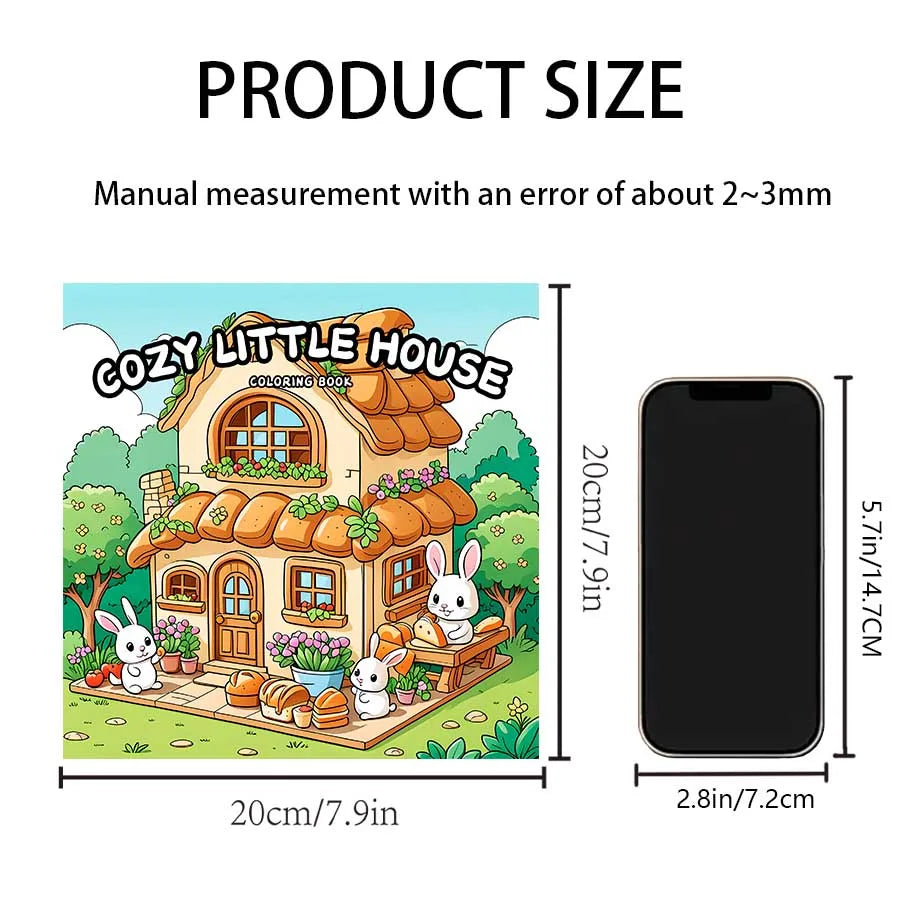 COZY LITTLE HOUSE Coloring Book for Adults Cute Drawing Book Perfect Gift for Party and Birthday