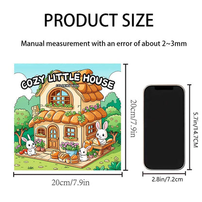 COZY LITTLE HOUSE Coloring Book for Adults Cute Drawing Book Perfect Gift for Party and Birthday