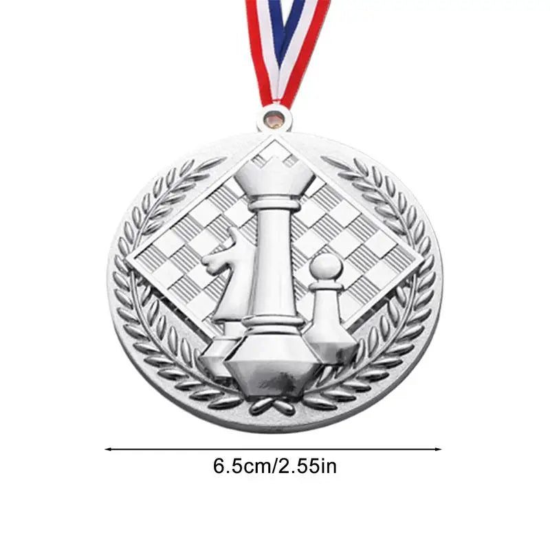Award Medals With Neck Ribbon Creative Gold Medals For Kids Chess Award Medals Trophy Award Prize Gift Honor Roll Medals Awards