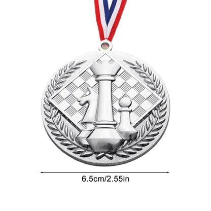 Award Medals With Neck Ribbon Creative Gold Medals For Kids Chess Award Medals Trophy Award Prize Gift Honor Roll Medals Awards
