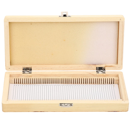 Wooden Slice Box For Microscope Slides Wooden Specimen Case Microscope Slide Box Sliding Storage Slide Container Lab Equipment
