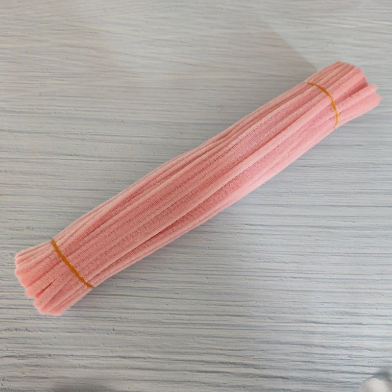 100pcs 30cm Twist Wire Chenille Stems Pipe Cleaners Kid Plush Stick Strips Educational Toys Handmade Material DIY Craft Supplies