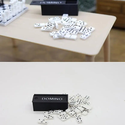 1 Set 1:12 Dollhouse Miniature Domino Model Dot Dominoes Board Game Building Learning Educational Toy