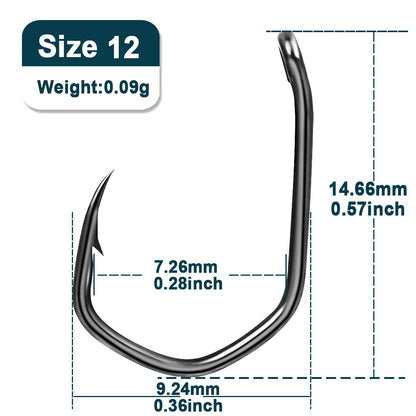 9KM 50~200Pcs PTFE Coating Sharp Fishing Hooks High Carbon Fishing Barbed Carp Hooks, Fishing Tackle Accessories