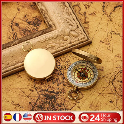 Outdoor Compass 360 Degree Rotation Pointer Guide Tool Outdoor Hiking Navigation Metal Portable Compass for Outdoor Activities