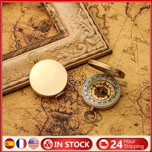 Outdoor Compass 360 Degree Rotation Pointer Guide Tool Outdoor Hiking Navigation Metal Portable Compass for Outdoor Activities