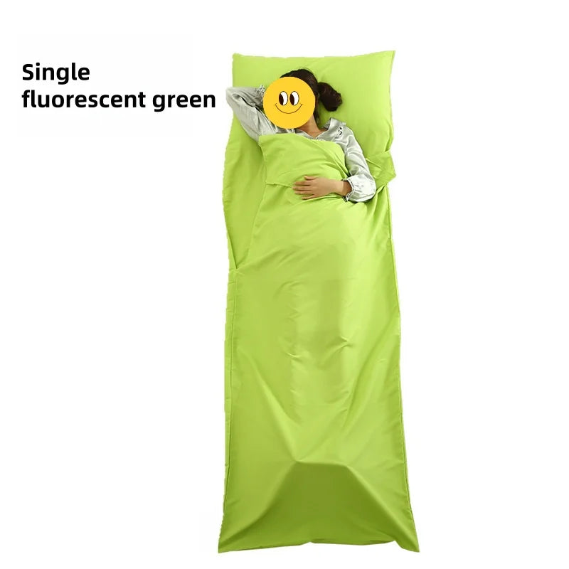Outdoor travel sleeping bag portable ultra-thin hotel hotel soiled cotton sleeping bag liner sheet summer camping sleeping bag