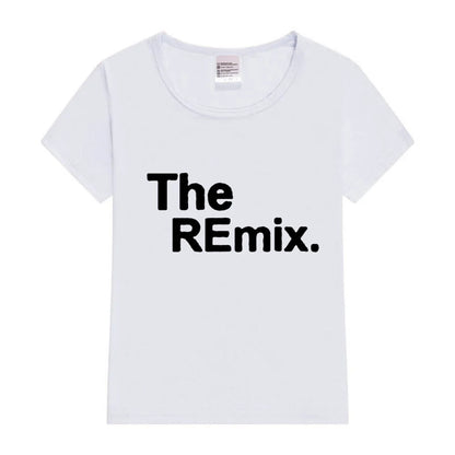 Stylish Family Matching T-shirts, Parents&Kids Casual The Original And The Remix Print Short Sleeve Breathable Family Shirts