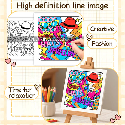 ARTIST'S Coloring Book for Adult Relieve Stress Bold-easy DIY Painting Drawing Book Painting Kids Educational Toys