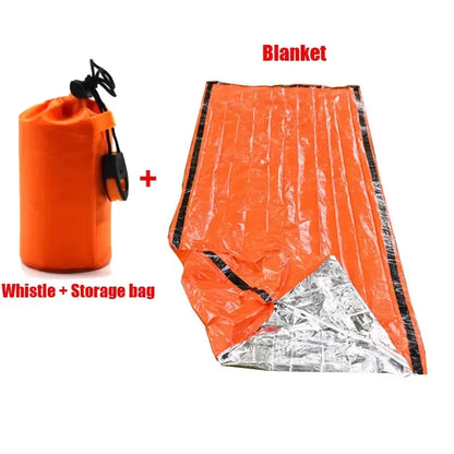 Portable Waterproof Emergency Survival Sleeping Bag Outdoor Camping Gear Thermal Sack First Aid Rescue Mylar Insulate Blanket