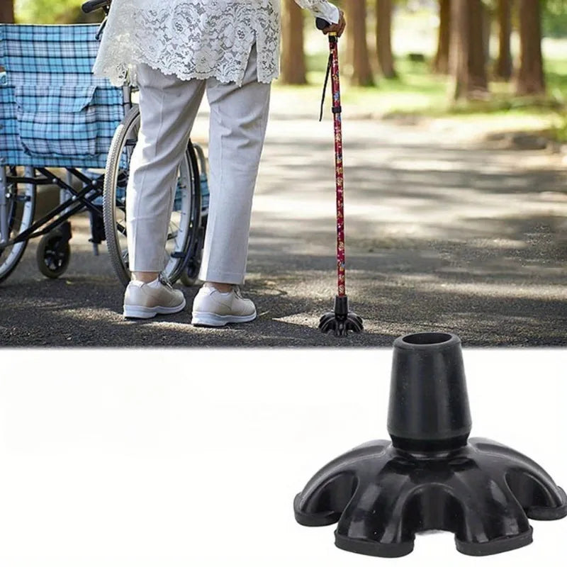 1pc Replacement Cane Tips Portable 6 Support Walking Sticks, Single Crutches, Rubber Non-slip Foot Mats, Elderly Supplies
