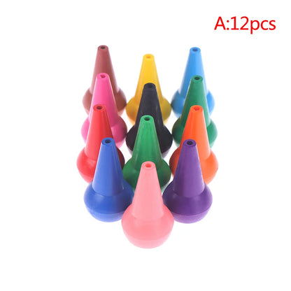 12pcs Non-toxic Children Safety Color Crayons 3D Finger Art Supplies