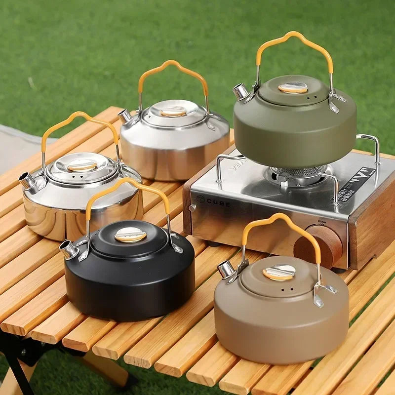 Water Kettle Outdoor Coffee Kettle Tableware Picnic Set Supplies Durable Camping Tea Kettle Tourism Cookware Outdoor Kettle