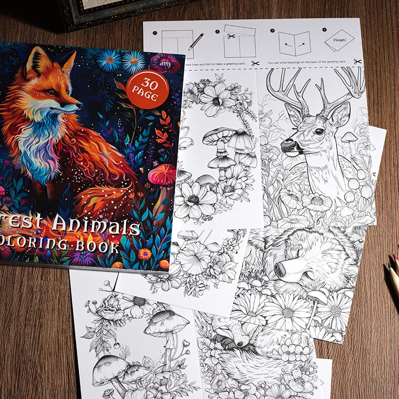 Garden Fairy Coloring Book for Children Adults Stress Relief Art Painting Sketchbook Watercolor DIY Drawing Notebook Supplies